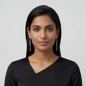 CZ Yard Dangler Earrings