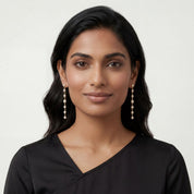 CZ Yard Dangler Earrings