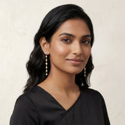 CZ Yard Dangler Earrings