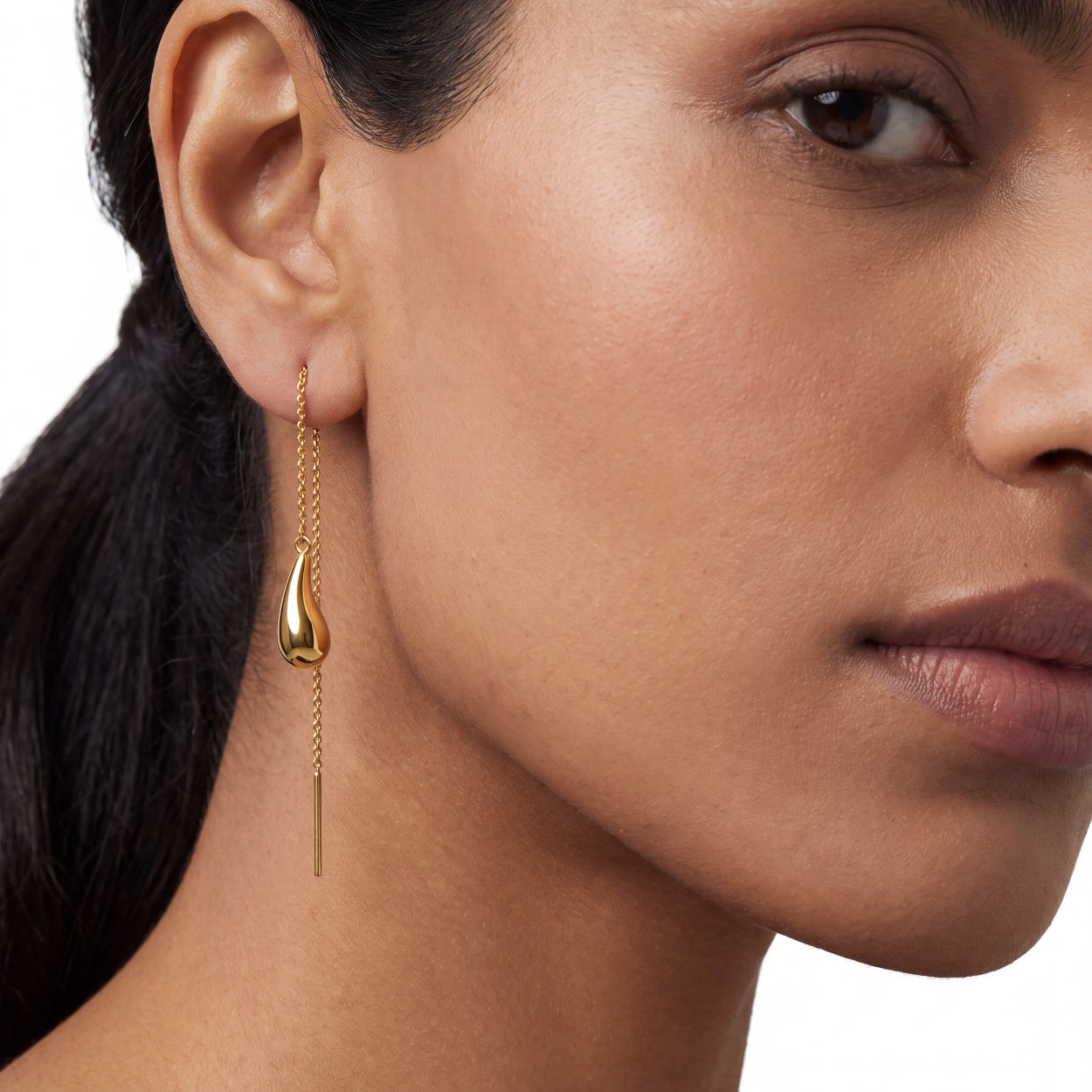 Tear Drop Sui Dhaga Earrings