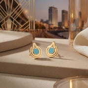Alokki A Turquoise circle earrings