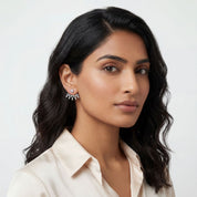 Romantic Floral Front Back Stud Earrings