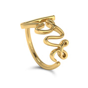 Love Ring with gold plated