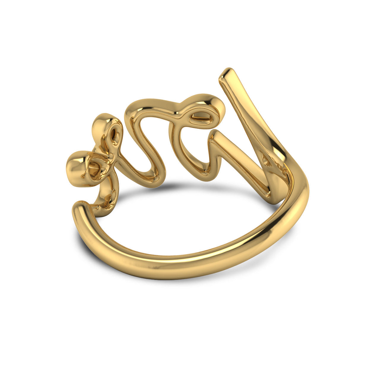 Love Ring with gold plated