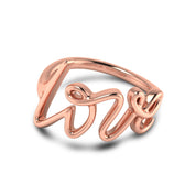 Love Ring with rose gold plated
