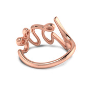 Love Ring with rose gold plated