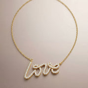 Graffiti Love Pendant With CZ