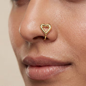Open Heart Nose Pin