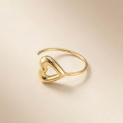 Open Heart Nose Pin