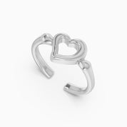 Open Heart Toe Ring