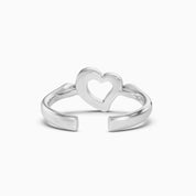 Open Heart Toe Ring