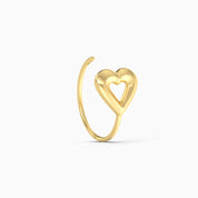 Open Heart Nose Pin
