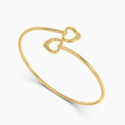 Double Open Heart Bracelet - Gold Plated
