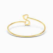 Double Open Heart Bracelet - Gold Plated