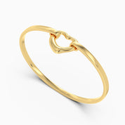 Open Heart Bracelet - Gold Plated