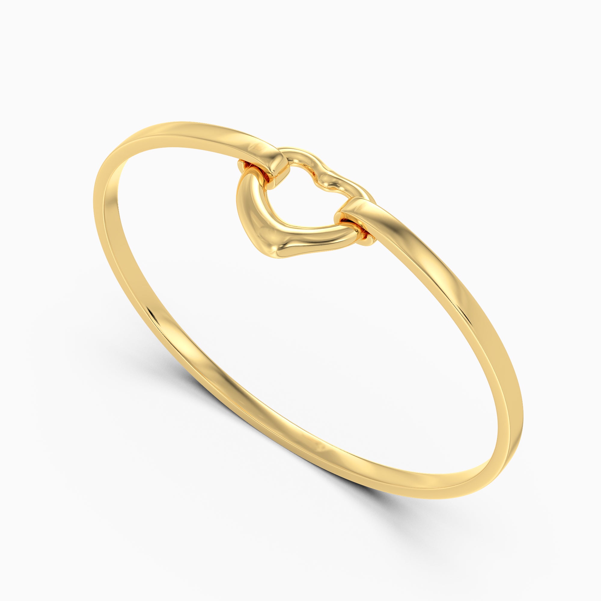 Open Heart Bracelet - Gold Plated