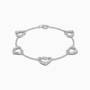 Five Open Heart Bracelet
