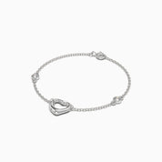 CZ By The Yard Open Heart Bracelet