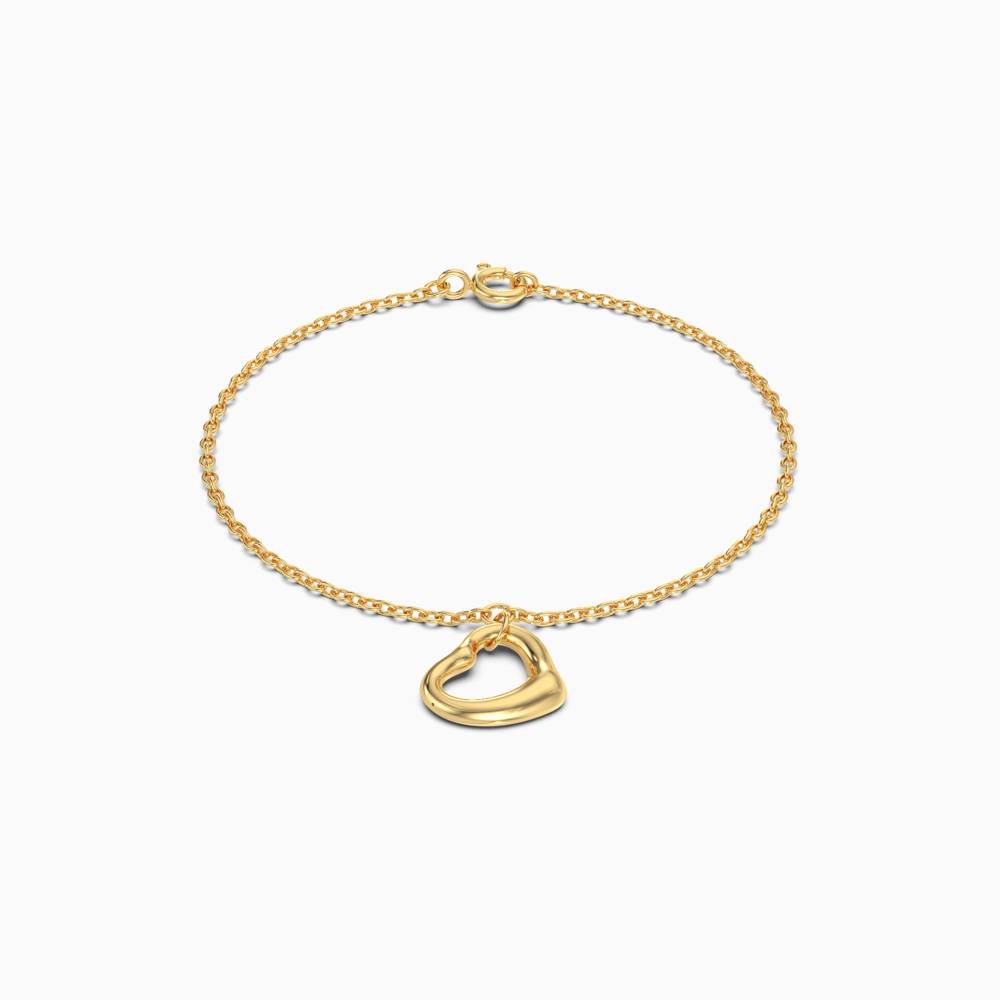 Open Heart Bracelet - Gold Plated