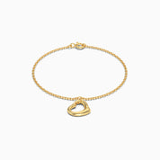 Open Heart Bracelet - Gold Plated