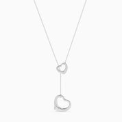 Open Heart Lariat Necklace