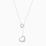 Open Heart Lariat Necklace