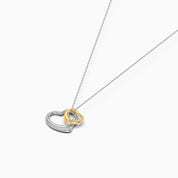 Open Heart Pendant in sterling silver and with 18K Yellow Gold Plated