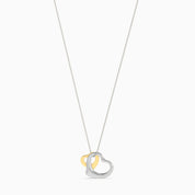 Open Heart Pendant in sterling silver and with 18K Yellow Gold Plated
