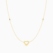 Open heart CZ by the yard Pendant - Gold Plated