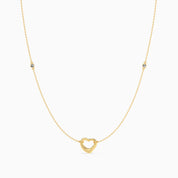 Open heart CZ by the yard Pendant - Gold Plated