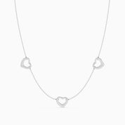 3 Open heart necklace