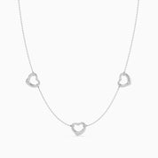 3 Open heart necklace