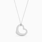 Open Heart Pendant with CZ