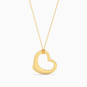 Open Heart Pendant with CZ - Gold Plated