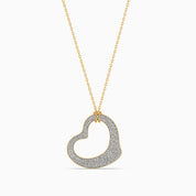 Open Heart Pendant with CZ - Gold Plated
