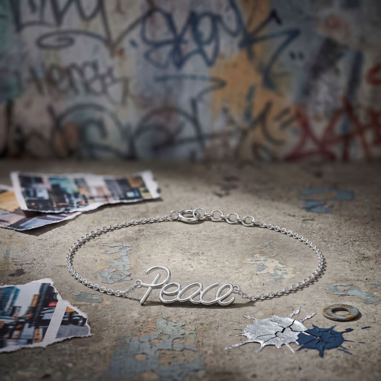 Graffiti Peace Bracelet