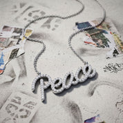 Graffiti Peace Pendant With CZ