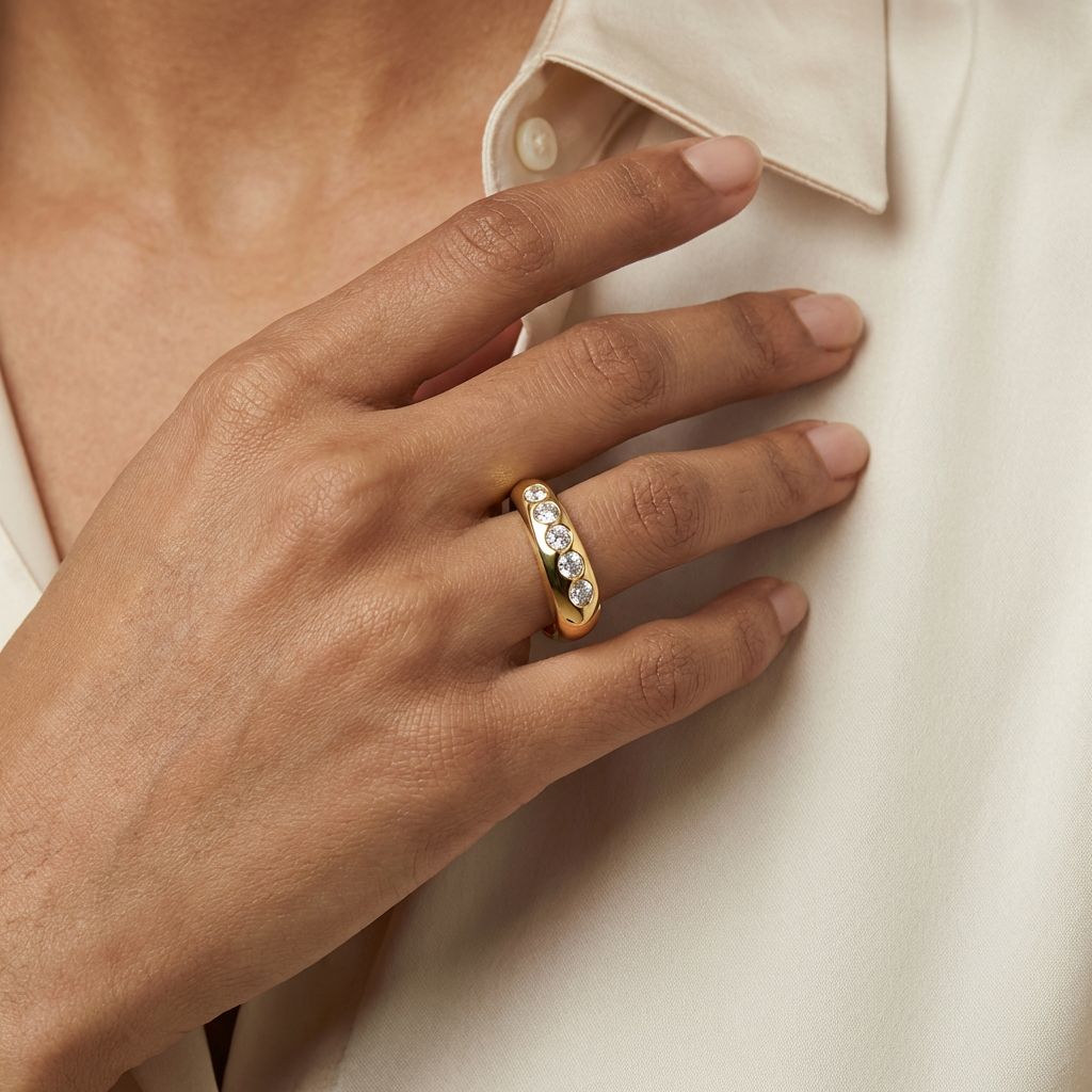 Open Heart Band Ring