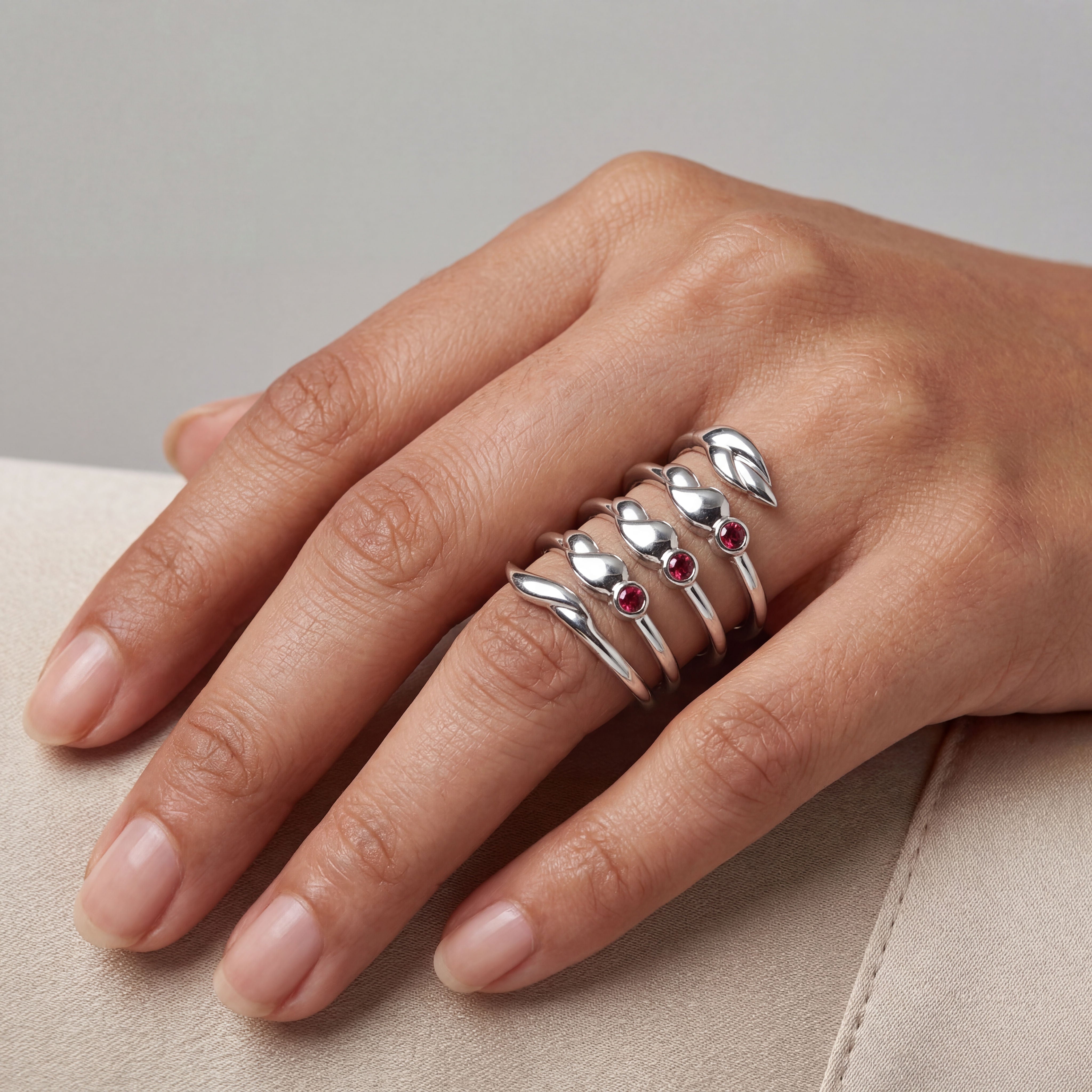 Romantic Floral Spiral Ring