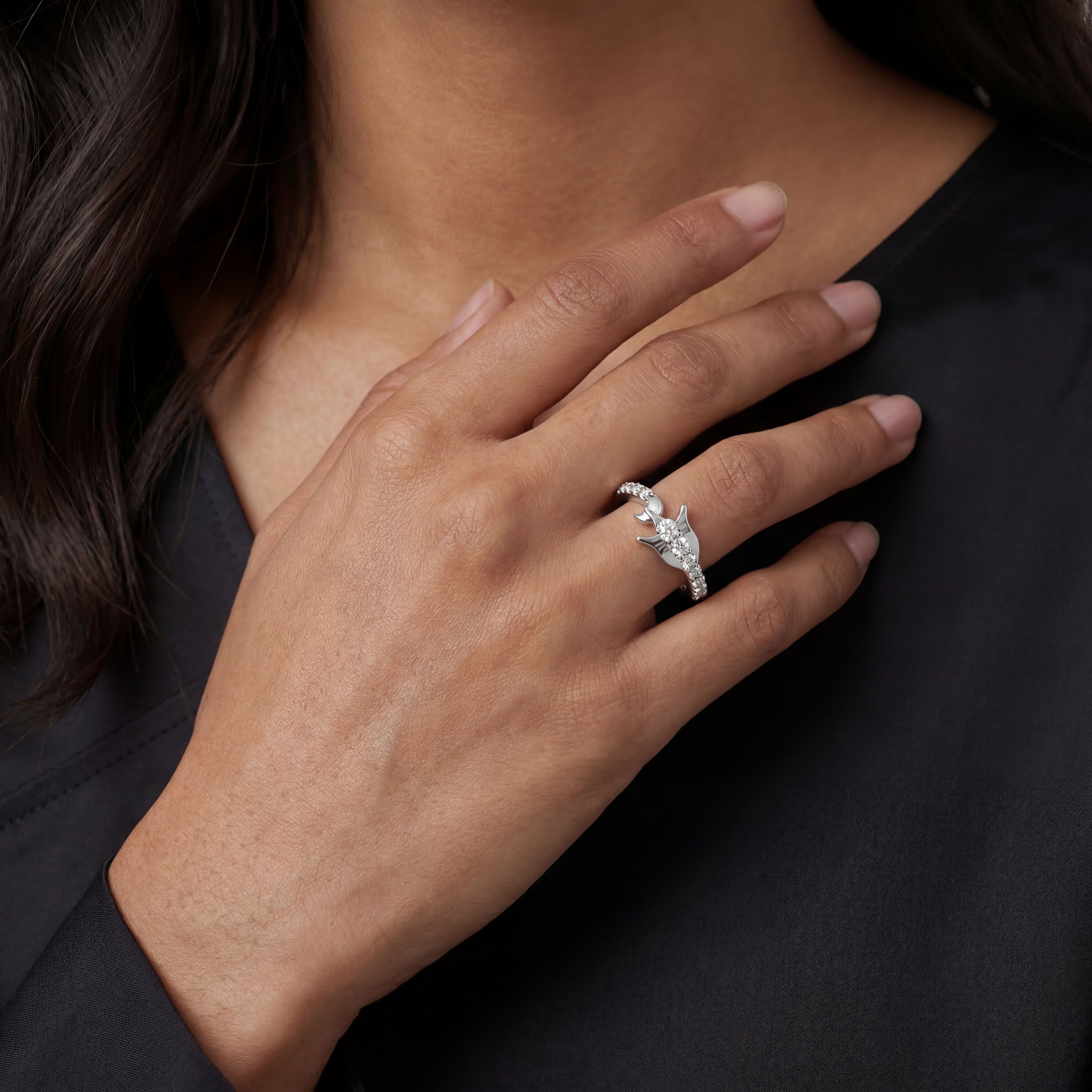 Romantic Floral Flower Band Ring