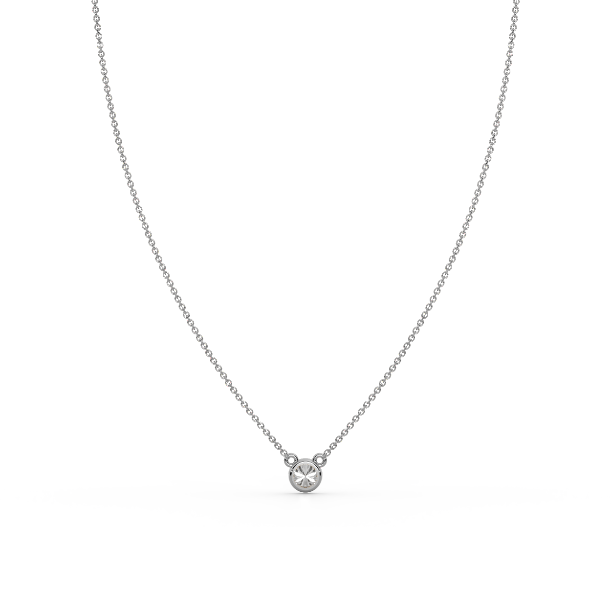 CZ by the yard single stone pendant