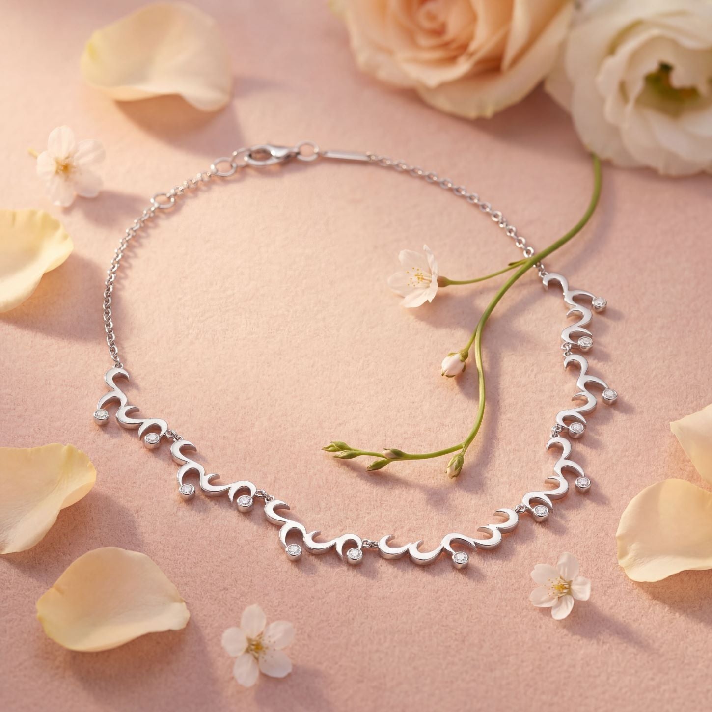 Romantic Floral Cluster Necklace