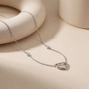 Open heart CZ by the yard Pendant