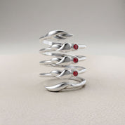 Romantic Floral Spiral Ring