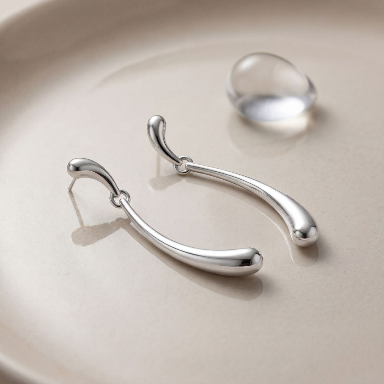 Elongated tear Drop Earrings