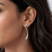Elongated tear Drop Earrings