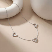 3 Open heart necklace