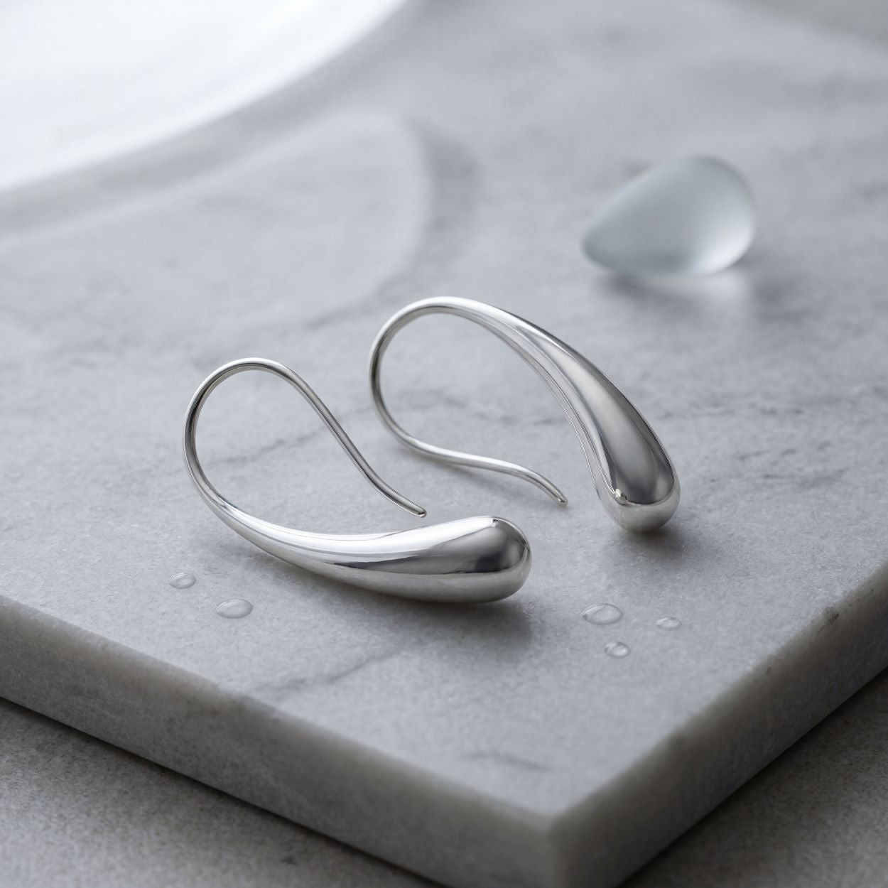 Tear Drop Hoop Earrings