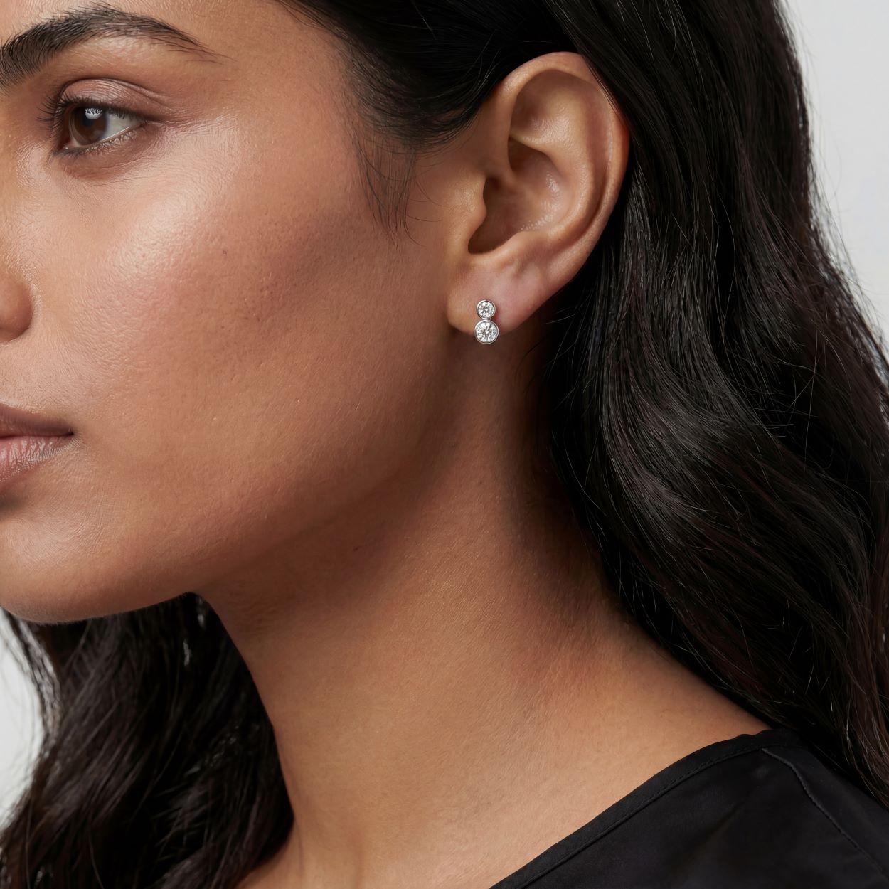 CZ Yard Stud  Earrings