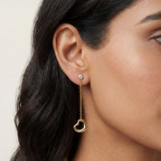 CZ By The Yard Open Heart Earrings